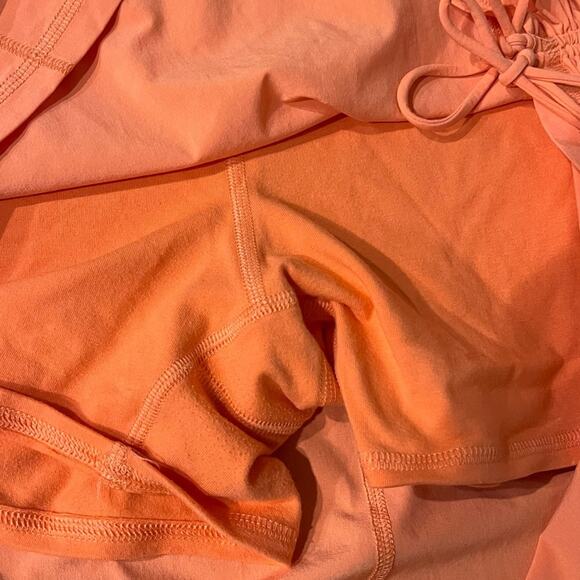 T by Talbots Coral Ruched Athletib Skirt with bike shorts - Size XL - Picture 4 of 4